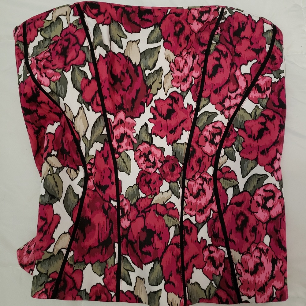 White House Black Market Floral Corset/Bustier